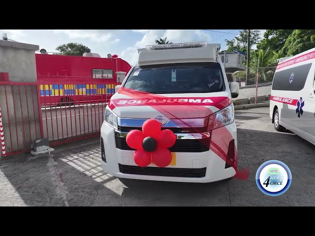 ⁣SAINT LUCIA FIRE SERVICE RECEIVES  4 NEW AMBULANCES