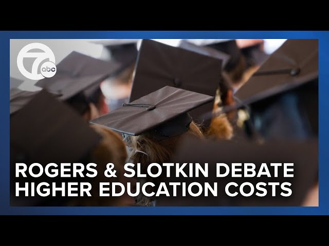 ⁣Mike Rogers and Elissa Slotkin debate on the rising cost of higher education