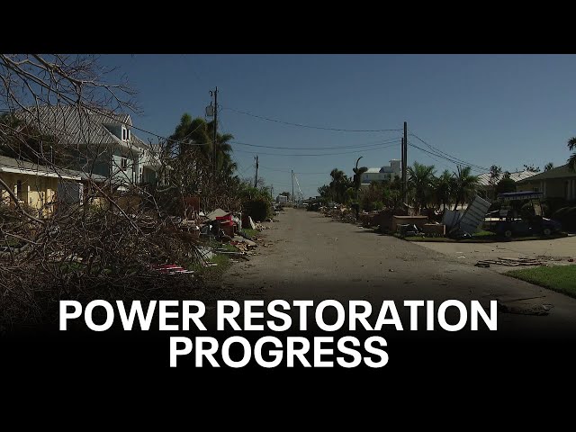 ⁣Power restoration efforts continue after Hurricane Milton