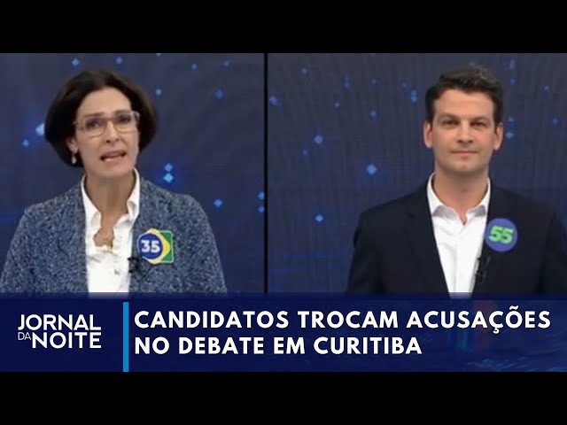 ⁣Candidatos trocam acusações no debate do 2° turno em Curitiba | Jornal da Noite