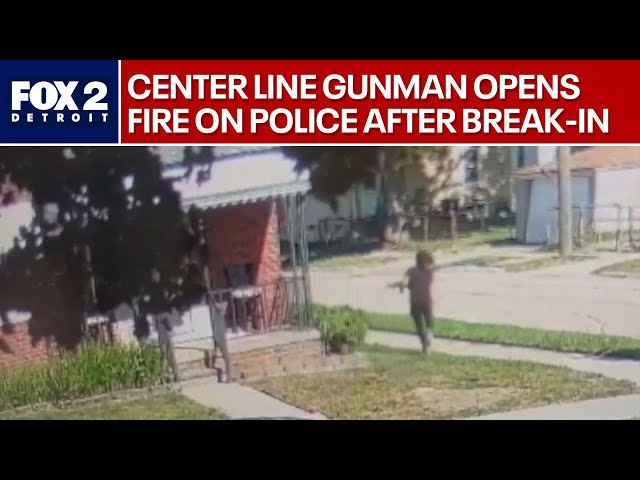 ⁣Suspect in custody after shootout with Center Line police; witness shares story