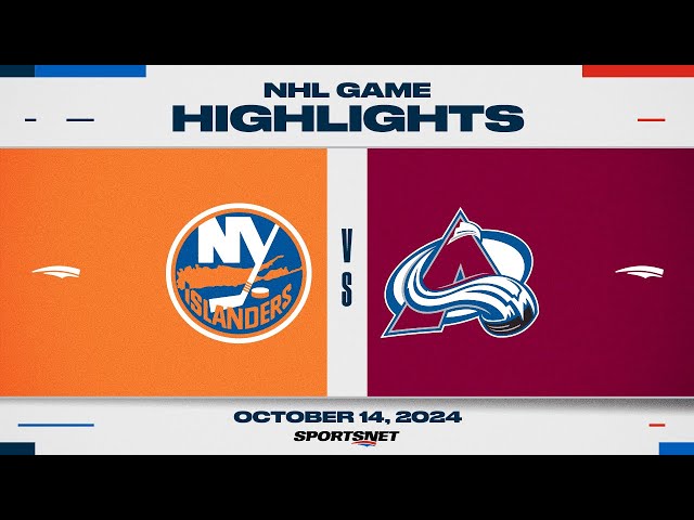 ⁣NHL Highlights | Islanders vs. Avalanche - October 14, 2024