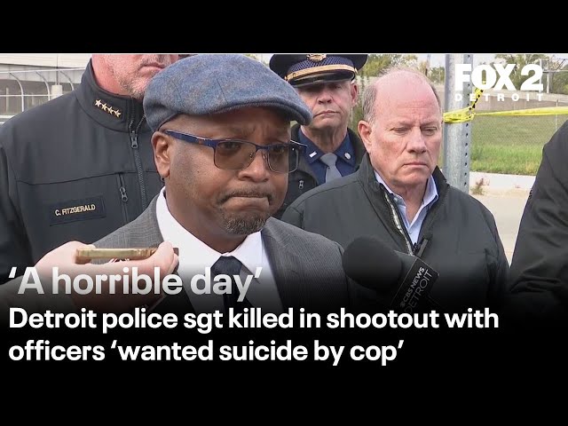 ⁣Chief: Off-duty sergeant killed in shootout with Detroit police wanted 'suicide by cop'