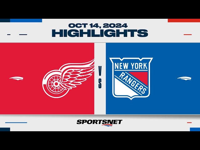 ⁣NHL Highlights | Red Wings vs. Rangers - October 14, 2024