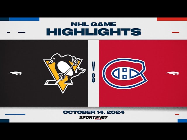 ⁣NHL Highlights | Penguins vs. Canadiens - October 14, 2024