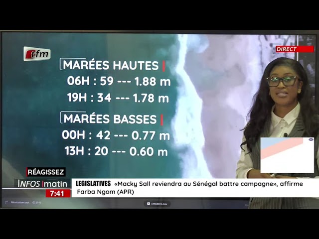 ⁣La météo avec Sokhna natta MBAYE  - Infos matin du 15 octobre 2024