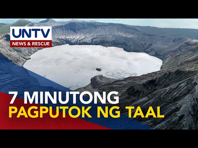 ⁣Taal Volcano, nakapagtala ng 2 phreatic eruption na tumagal ng 4 hanggang 7 minuto