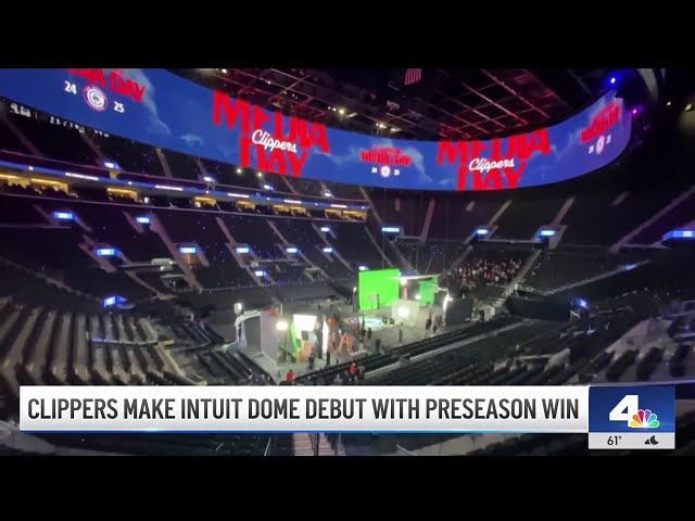 ⁣LA Clippers hosts first home game at Intuit Dome