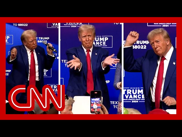 ⁣Trump dances for 30 minutes at campaign event