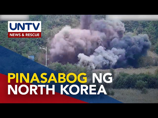 ⁣Ilang kalsada sa inter-Korean border, pinasabog ng North Korea