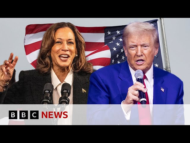 ⁣Kamala Harris and Donald Trump hold rallies in swing state Pennsylvania | BBC News