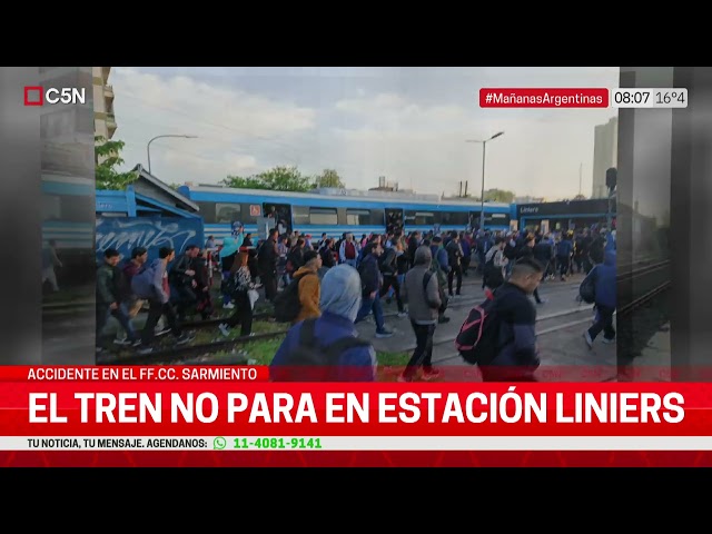 ⁣UNA PERSONA fue ARROLLADA por el TREN SARMIENTO en la ESTACIÓN LINIERS