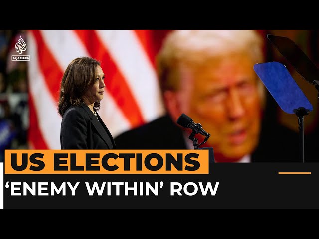 ⁣Harris & Trump trade verbal attacks in election battleground state | AJ #shorts