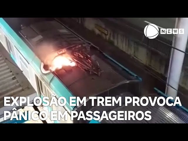 ⁣Explosão em trem provoca pânico nos passageiros em São Paulo