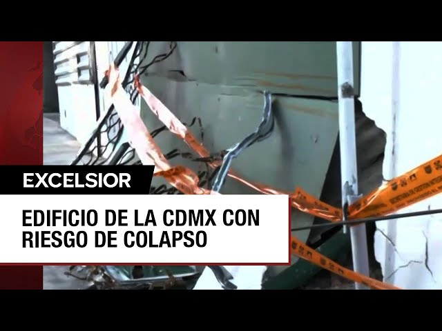 ⁣Inmueble con riesgo de colapsar en avenida Patriotismo por choque de vehículo