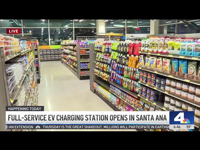 ⁣Full-service EV charging station opens in Santa Ana