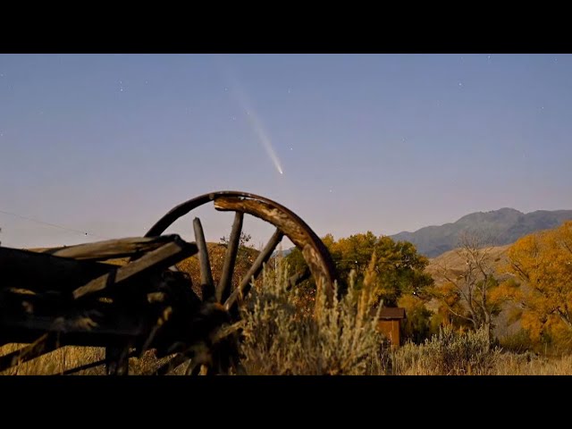 ⁣WATCH: Rare comet dazzles as it streaks across Wyoming sky