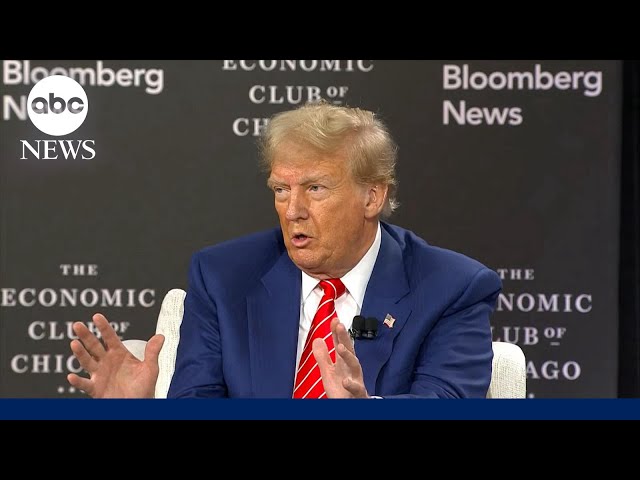 ⁣Trump outlines economic agenda at Chicago conference