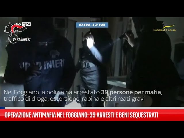 ⁣Operazione polizia nel Foggiano: 39 arrestati per mafia