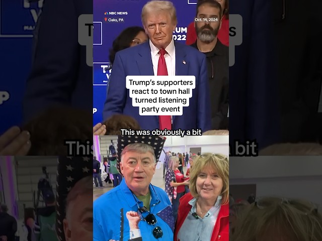 ⁣Trump‘s supporters react to town hall turned listening party