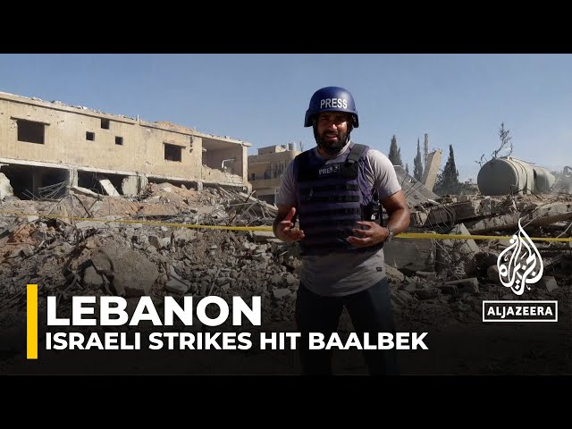 ⁣Israeli strikes hit Baalbek, destroying a building near a hospital and forcing patients to evacuate