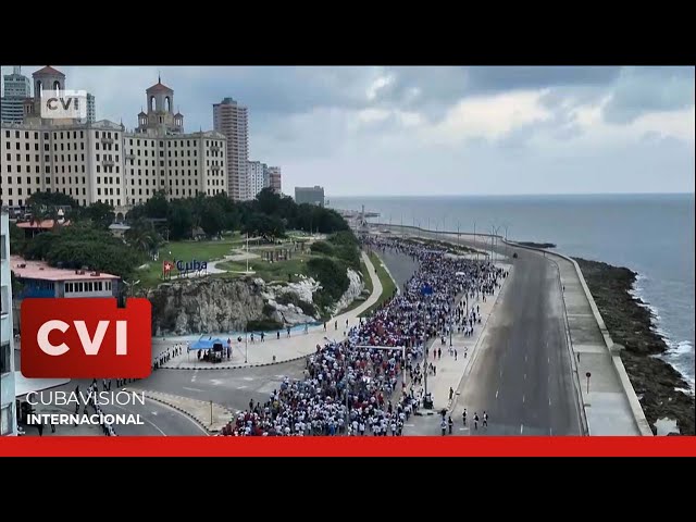 ⁣Más de 60 000 personas participaron en la marcha de apoyo al pueblo palestino