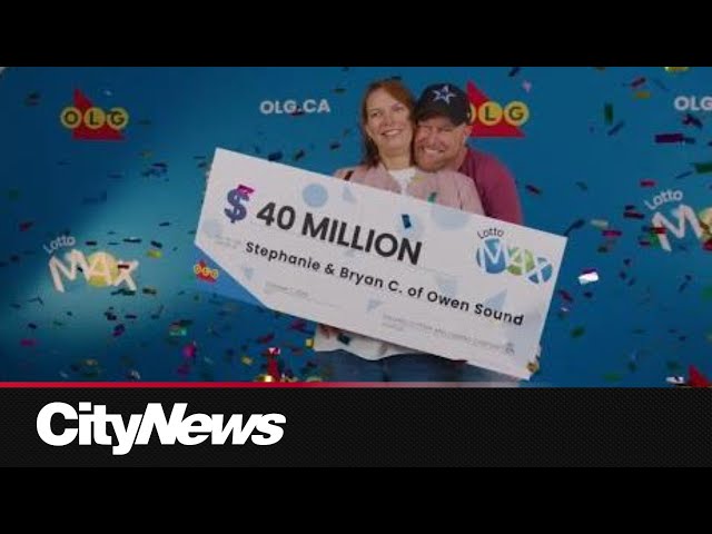 ⁣Owen Sound couple wins $40M OLG Lotto Max jackpot