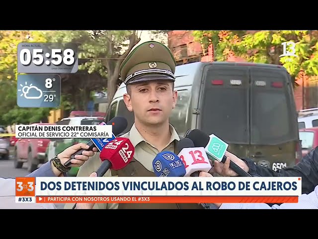 ⁣Detienen a dos sujetos vinculados a robo de cajeros automáticos