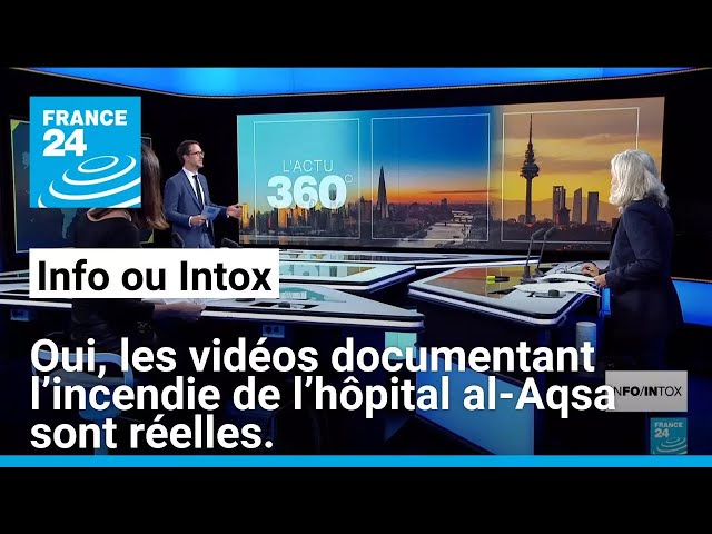 ⁣Oui, les vidéos documentant l’incendie de l’hôpital al-Aqsa sont réelles. • FRANCE 24