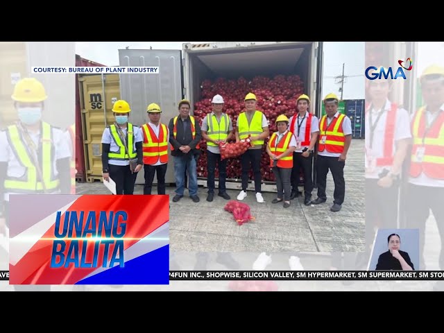 ⁣P3.5M halaga ng puting sibuyas na galing China, nasabat sa pantalan sa Maynila | Unang Balita