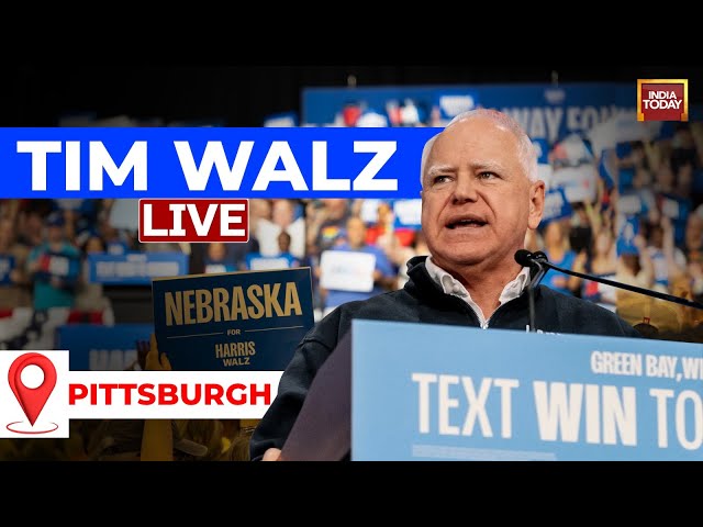 ⁣Tim Walz LIVE | Walz Holds A Campaign Rally In Pittsburgh | US Election 2024 LIVE | India Today LIVE