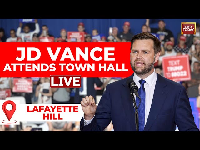 ⁣JD Vance LIVE: Senator JD Vance Attends Town Hall In Lafayette Hill | US Election 2024 | India Today