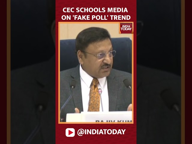 ⁣CEC Rajiv Kumar Questions 'Fake Election Trends', Calls It 'Nonsense' #electionc