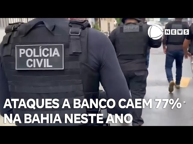 ⁣Ataques a banco despencam 77% na Bahia neste ano