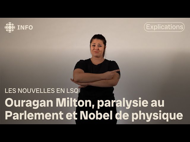 ⁣Ouragan Milton, paralysie au Parlement et Nobel à Toronto