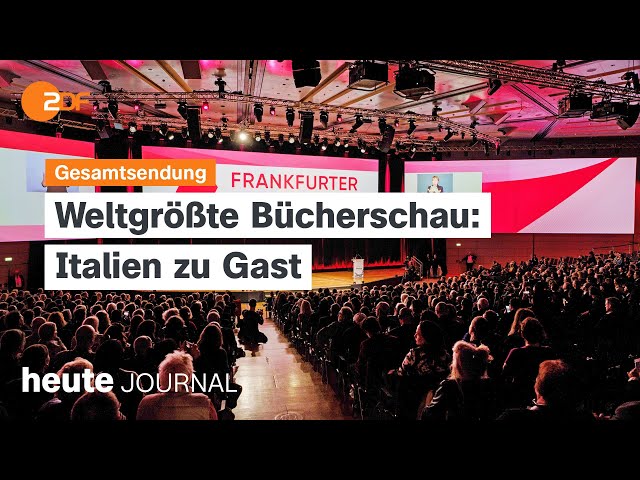 ⁣heute journal vom 15.10.2024: Medikamenten-Lieferengpass, Jugendstudie, Buchmesse