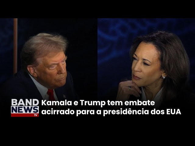 ⁣Kamala aparece 3 pontos à frente de trump em pesquisa | BandNewsTV