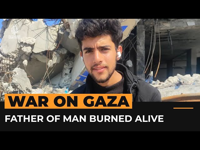 ⁣Palestinian man burned alive after Israeli strike on hospital courtyard | Al Jazeera Newsfeed