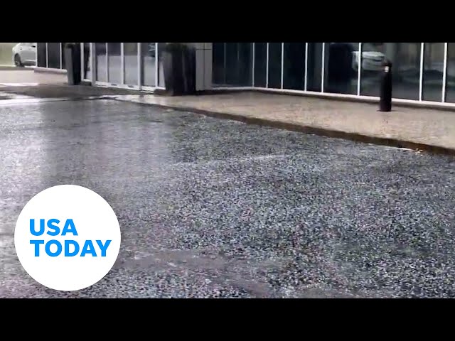 ⁣Cold temperatures bring small ice pellets, known as graupel, to Ohio | USA TODAY