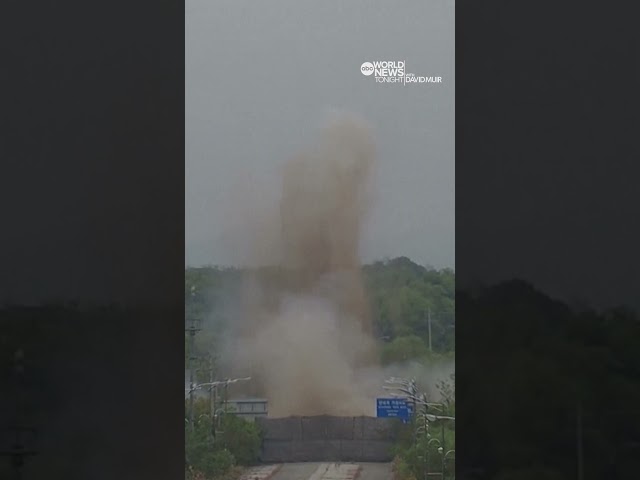 ⁣North Korea blows up border roads