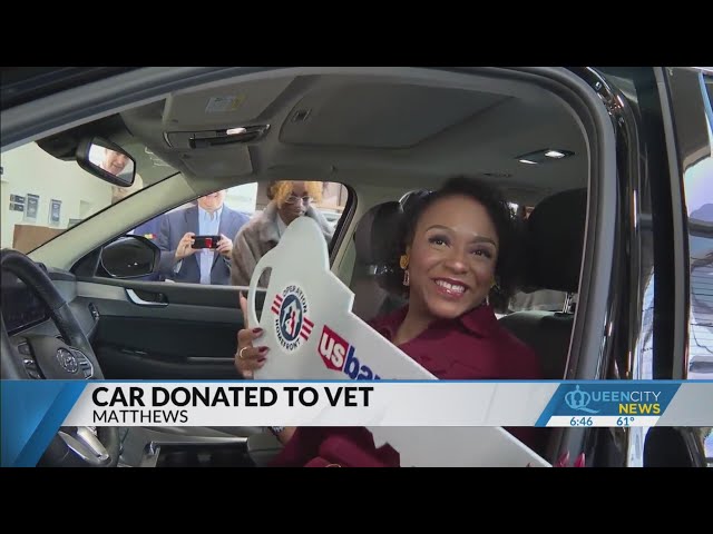 ⁣National Guard veteran receives car donation