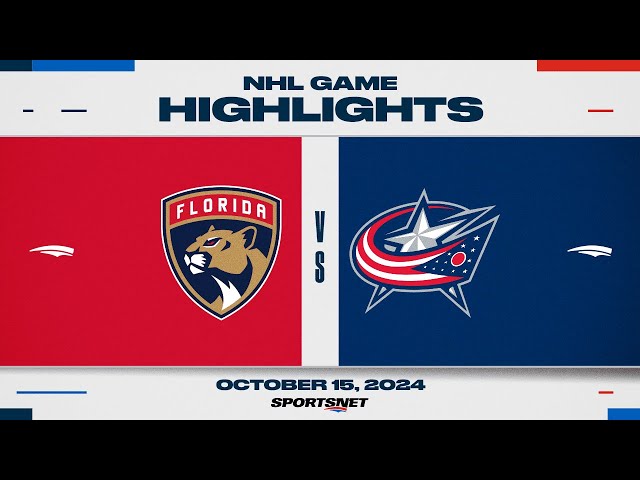 ⁣NHL Highlights | Panthers vs. Blue Jackets - October 15, 2024