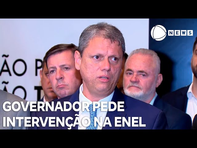 ⁣Governador de São Paulo, Tarcísio de Freitas pede intervenção na Enel ou fim da concessão