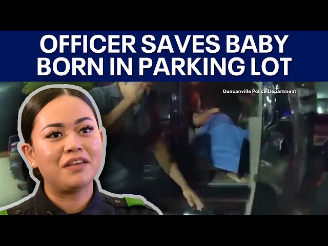 ⁣WATCH: Duncanville officer saves unresponsive baby born in parking lot