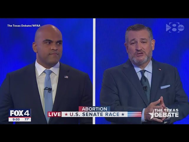 ⁣Ted Cruz, Collin Allred face off in only U.S. Senate debate