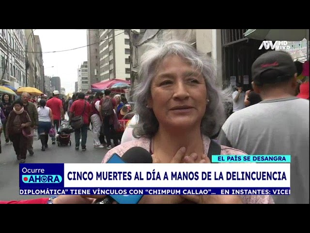 ⁣Se registran cinco muertes al día a manos de la delincuencia en el Perú