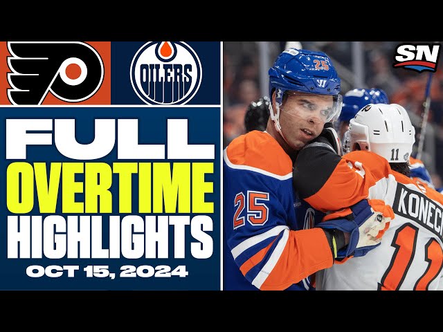 ⁣Philadelphia Flyers at Edmonton Oilers | FULL Overtime Highlights - October 15, 2024