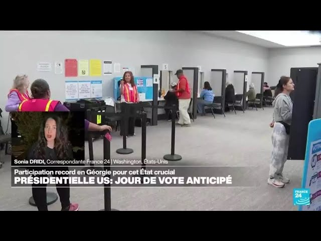 ⁣Présidentielle américaine : forte participation en Géorgie, qui commence à voter en avance