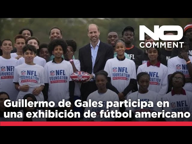 ⁣NO COMMENT: Guillermo de Gales participa en una exhibición de la NFL de fútbol americano