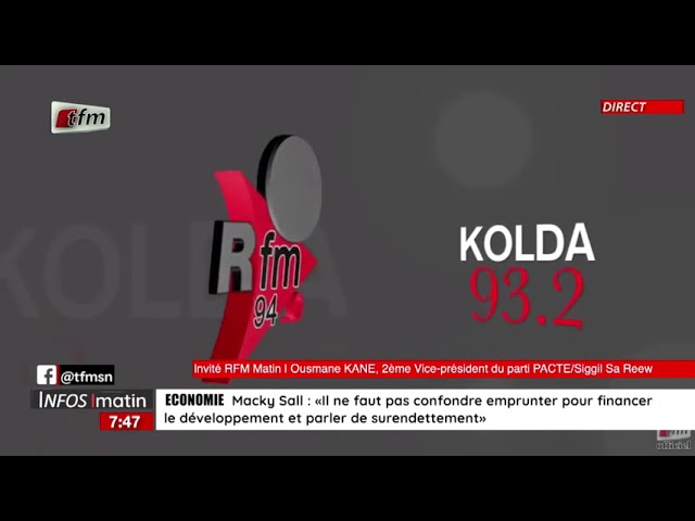 ⁣l´invite de la rfm matin | Ousmane KANE, 2ème Vice-président du parti PACTE/Siggil Sa Reew